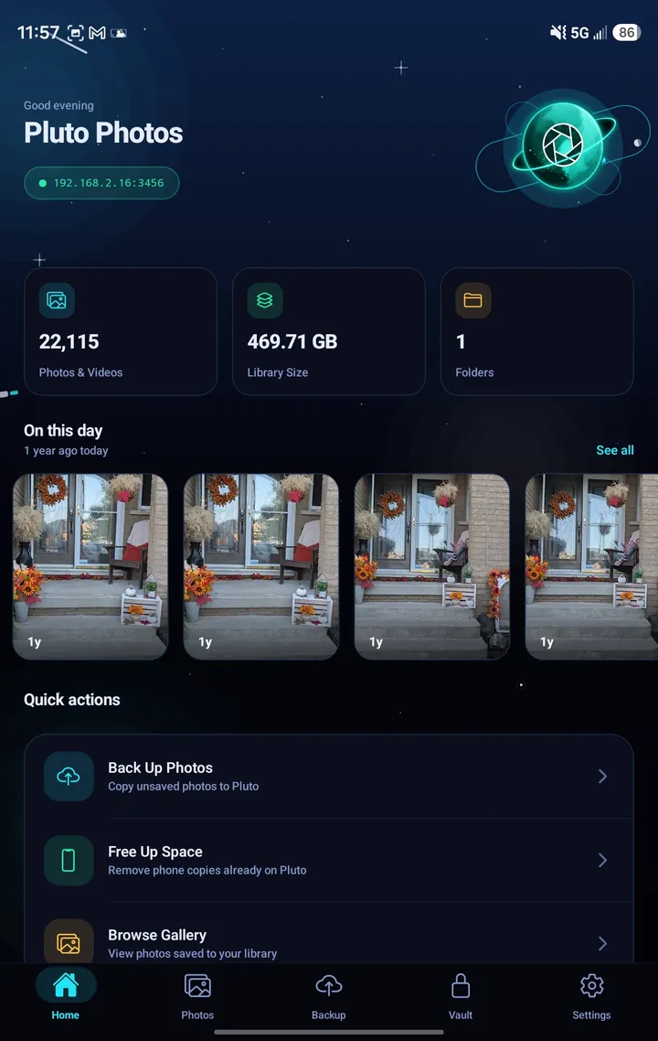 Pluto Companion in the Cyber cyan theme